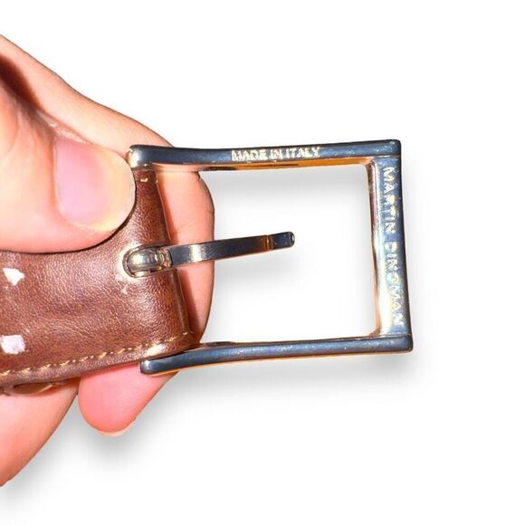 Martin Dingman Countrywear Brown Coachman Leather Belt Size 42 - Picture 3 of 6
